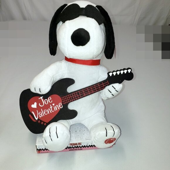 SNOOPY Joe Valentine Peanuts Animated Guitar Playing Musical Plush NEW DanDee - Picture 1 of 8